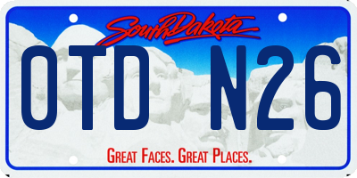 SD license plate 0TDN26