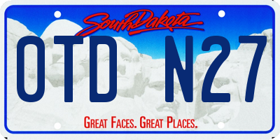 SD license plate 0TDN27