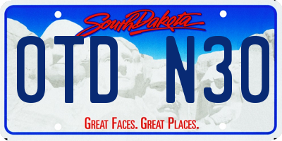 SD license plate 0TDN30