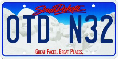 SD license plate 0TDN32