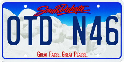 SD license plate 0TDN46