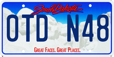 SD license plate 0TDN48