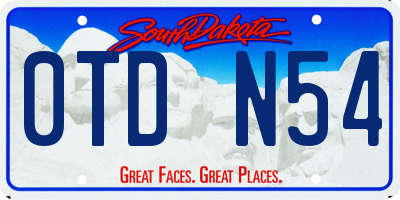 SD license plate 0TDN54