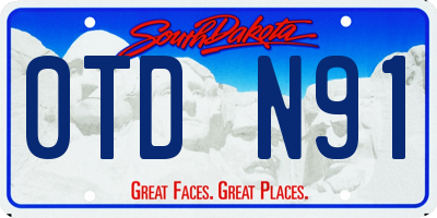 SD license plate 0TDN91