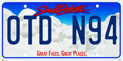 SD license plate 0TDN94