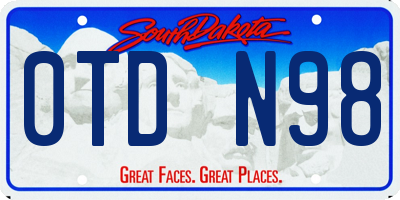 SD license plate 0TDN98