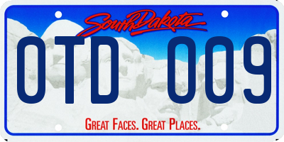 SD license plate 0TDO09