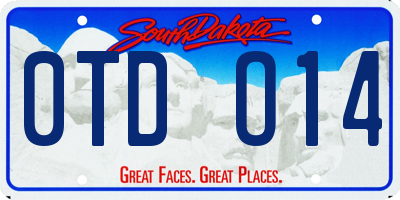 SD license plate 0TDO14