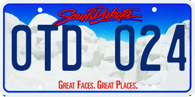 SD license plate 0TDO24