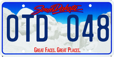 SD license plate 0TDO48