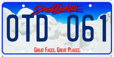 SD license plate 0TDO61