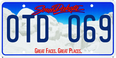 SD license plate 0TDO69
