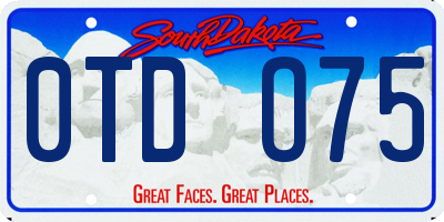 SD license plate 0TDO75