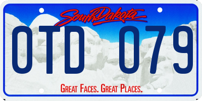 SD license plate 0TDO79