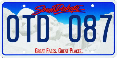 SD license plate 0TDO87