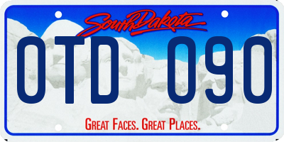SD license plate 0TDO90