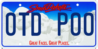 SD license plate 0TDP00