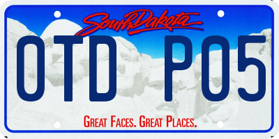 SD license plate 0TDP05