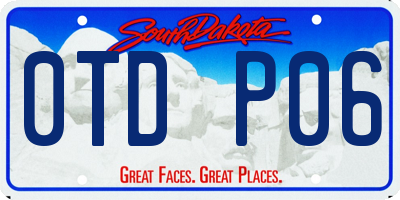 SD license plate 0TDP06