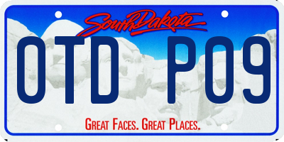 SD license plate 0TDP09