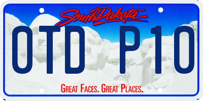 SD license plate 0TDP10