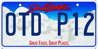 SD license plate 0TDP12