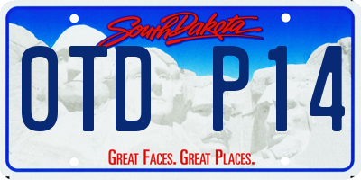 SD license plate 0TDP14