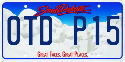 SD license plate 0TDP15