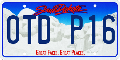 SD license plate 0TDP16
