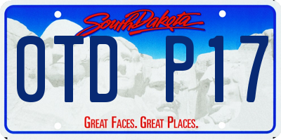 SD license plate 0TDP17