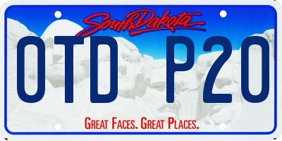 SD license plate 0TDP20