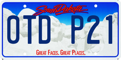SD license plate 0TDP21