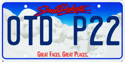 SD license plate 0TDP22