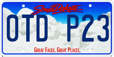 SD license plate 0TDP23