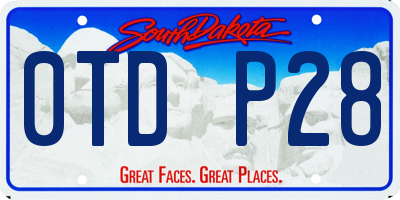 SD license plate 0TDP28