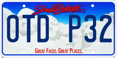 SD license plate 0TDP32