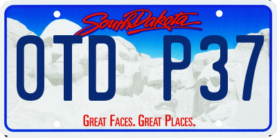SD license plate 0TDP37