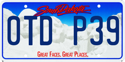 SD license plate 0TDP39