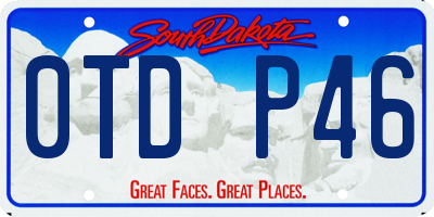 SD license plate 0TDP46