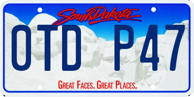 SD license plate 0TDP47