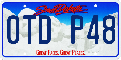 SD license plate 0TDP48