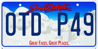 SD license plate 0TDP49