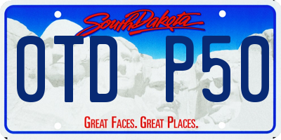 SD license plate 0TDP50