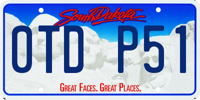 SD license plate 0TDP51