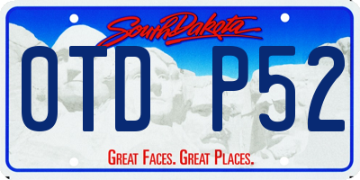SD license plate 0TDP52
