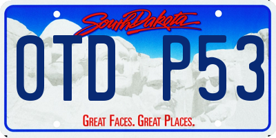SD license plate 0TDP53