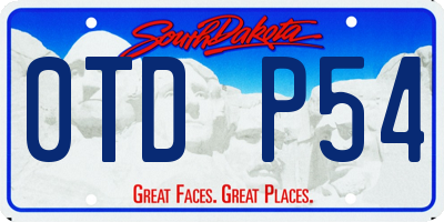 SD license plate 0TDP54