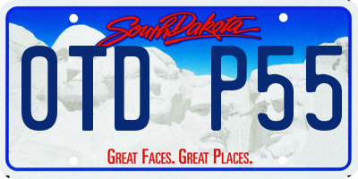 SD license plate 0TDP55