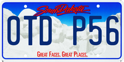SD license plate 0TDP56