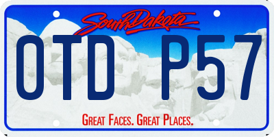 SD license plate 0TDP57